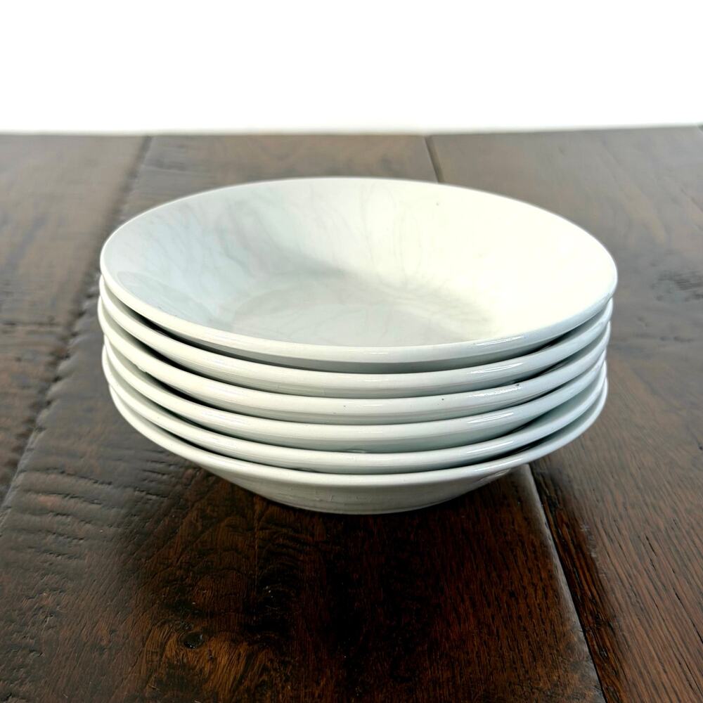 Vintage J&G Meakin White Ironstone Fruit Bowl Set of 6 | English Ironstone